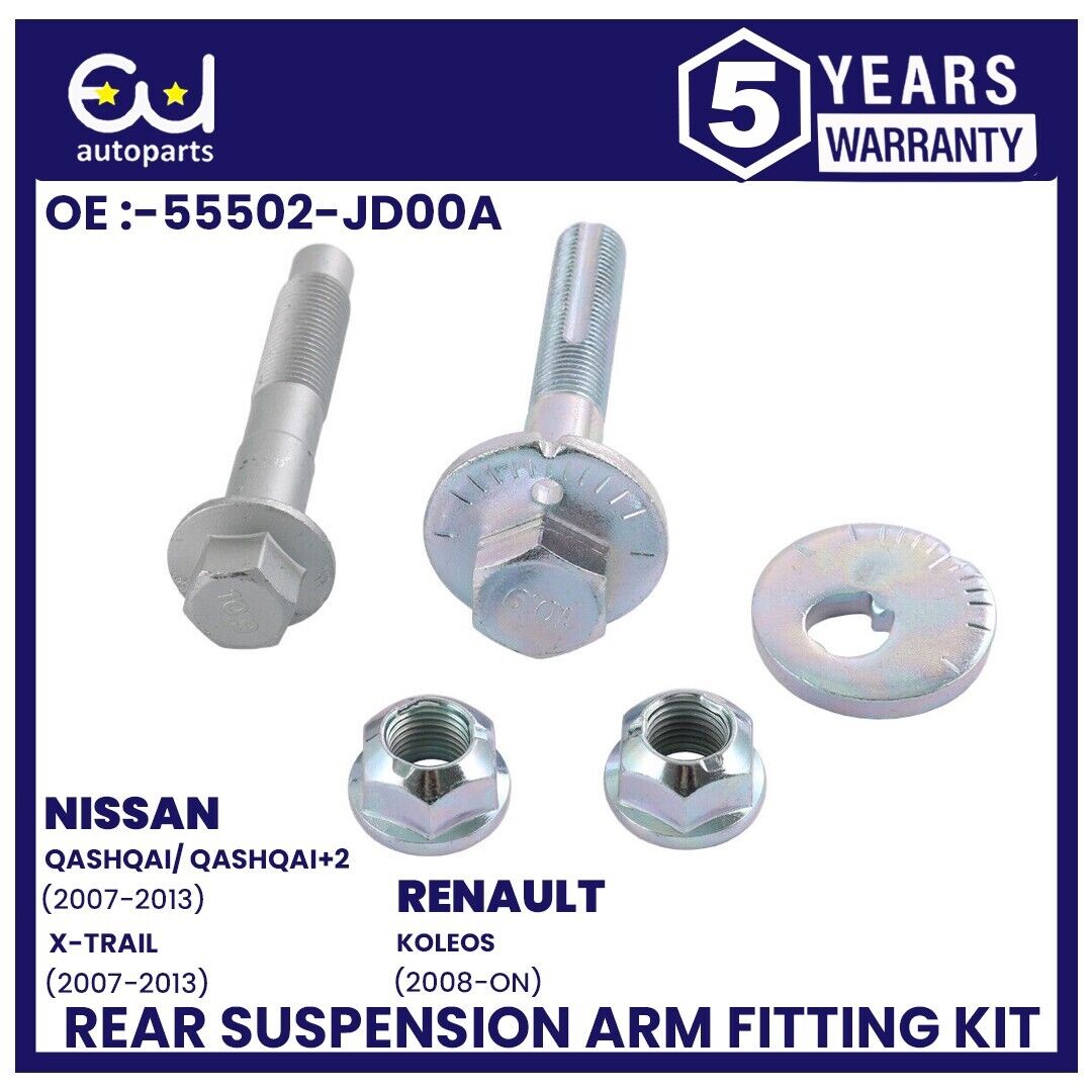 2X REAR LEFT + RIGHT WISHBONE TRAILING ARM FITTING KIT FOR NISSAN QASHQAI 07-19